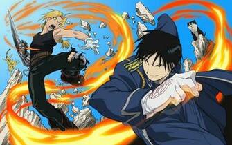 Wallpaper Fullmetal Alchemist Elric Edward Roy Mustang