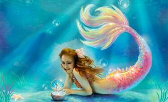 Fantasy Mermaid Wallpaper Desktop Phone Tablet