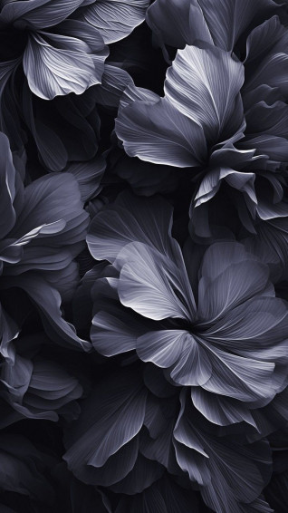 Black And White Floral Phone Wallpaper