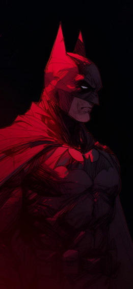 Dc Batman Black And Red Sketch Wallpaper Comics