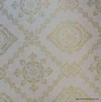 S Vintage Wallpaper Metallic Gold Damask By Hannahstreasures