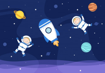 Cartoon Astronaut Wallpaper