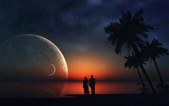 Marvelous Night Romantic Couple HD Wallpaper Rocks