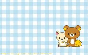Blue Background Rilakkuma Wallpaper Hello Kitty