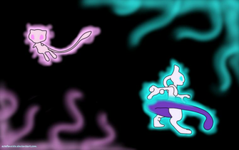 Mew And Mewtwo Wallpaper By Estefanoida