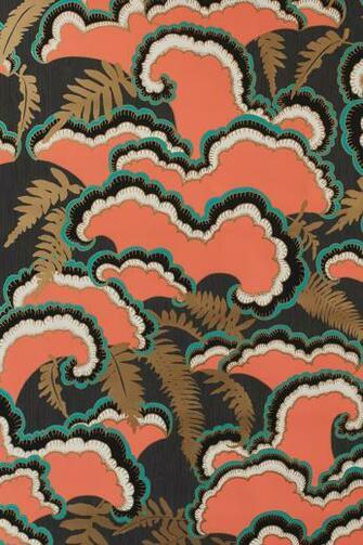 Lush Wallpaper Red Monument Interiors