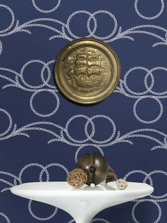 Go Bold Choose A Graphic Wallpaper Such As These Interlocking