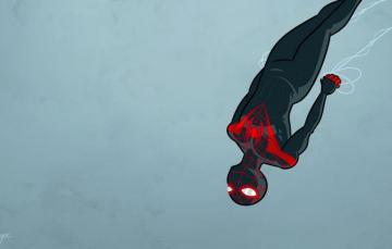 Wallpaper Flying Spider Man Web Simple Design Image For