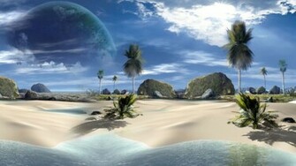 Pin 3d Beach Desktop Wallpaper