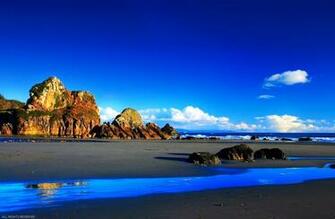 Blue Calm Beach Wallpaper