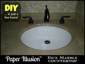 Faux Finish Wallpaper Marble Countertop Transformation With Paper