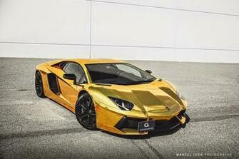 Chrome Gold Lamborghini Aventador By Marcel Lech