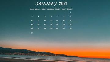 January Calendar Wallpaper Desktop Laptop Computer Background