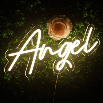 Lucunstar Neon Light Angel Warm White Sign For Wall Decor