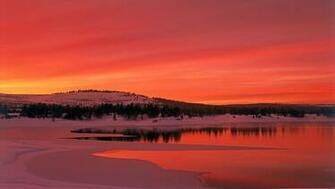 Winter Sunset HD Wallpaper For iPhone