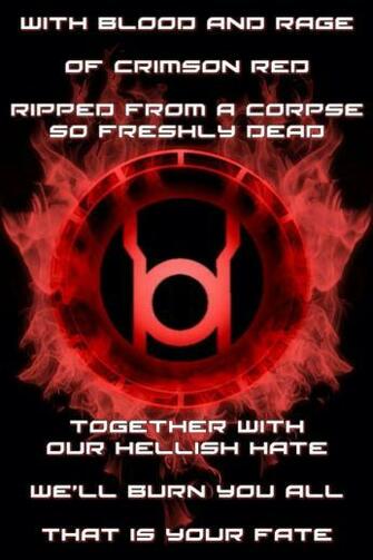Firey Red Lantern Chamber And Oath By Kalel7 Dc
