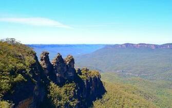 Three Sisters At Katoomba Nsw Computer Wallpaper Desktop Background