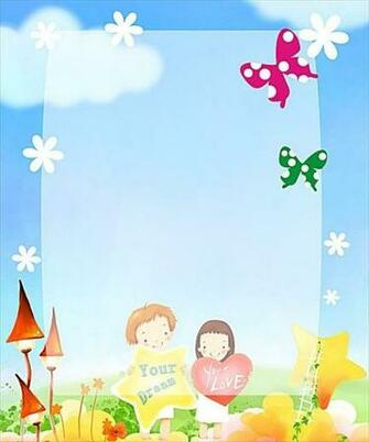 Exhibitor Card Cartoon Design Background Kindergarten Posters