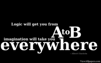 Albert Einstein Logic Quotes High Resolution Wallpaper