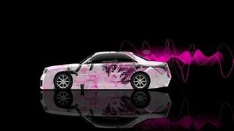 4k Nissan Cedric Jdm Tuning Side Anime Girl Aerography Car El