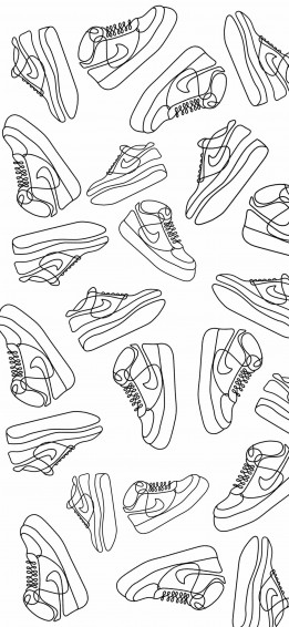Nike Sneakers White Minimalist Wallpaper