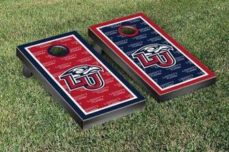 Liberty University Flames Repeat Logo Wallpaper Cornhole Set