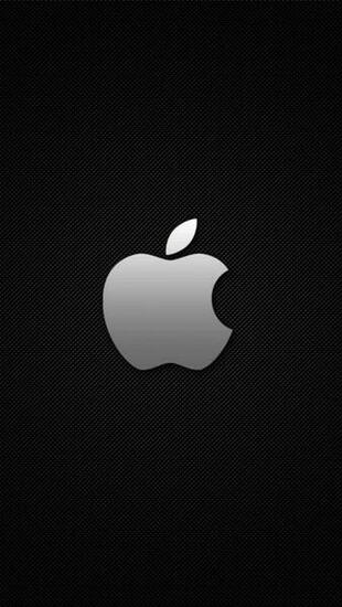 Apple Logo Carbon Grid Cool iPhone Wallpaper