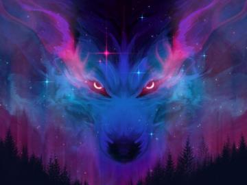 Cosmic Wolf Wallpaper In Resolution