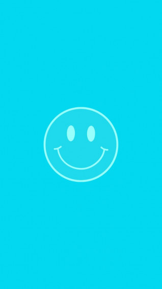Vibrant Blue Smiley Face Background