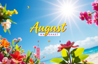 August Calendar Wallpaper