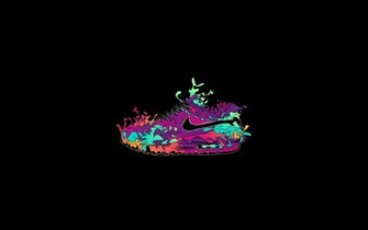 Nike Creative Design Wallpaper HD Poster Shoes Black Background Jpg
