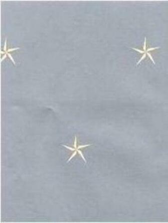 Wallpaper By The Yard Silver Metallic White Stars Crafts Decor