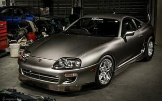 Wallpaper Toyota Supra Silver Garage Desktop
