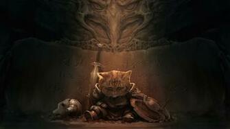 Wallpaper Skyrim Art Cat Sword