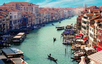 Wallpaper City River Buildings Boat Venice Image For Desktop