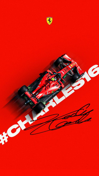 F1 Charles Leclerc Ferrari iPhone Wallpaper