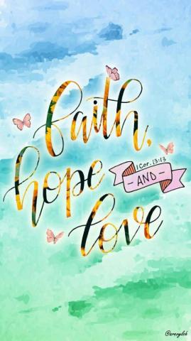 Faith Hope Love Inspirational Quotes Background In