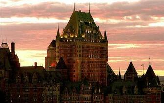 Castle Quebec City Frontenac Spectacular Sunset Wallpaper Jpg
