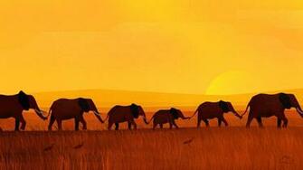 Six Gray Elephants Digitalocean Elephant HD Wallpaper