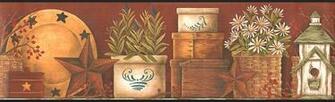 Country Barn Star Shelf Wallpaper Border Ct1855bd Primitive