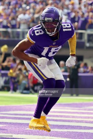Justin Jefferson Of The Minnesota Vikings Celebrates After A