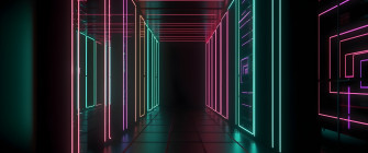 Neon Lights Wallpaper 4k Corridor Futuristic 5k Surreal