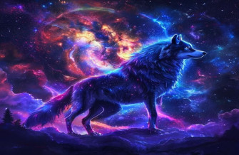 Galaxy Wolf Wallpaper