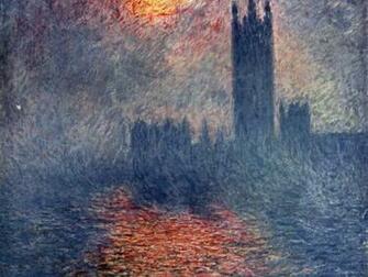 Parliament Of London At Sunset By Monet