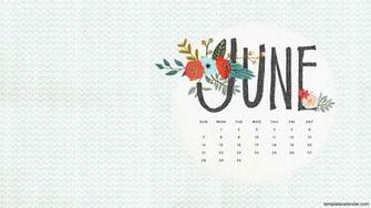 June Wallpaper With Calendar Printable Monthly