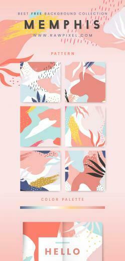 This Cool Set Of Memphis Design Vector Layouts