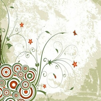 Name Vintage Swirl Floral Background Vector