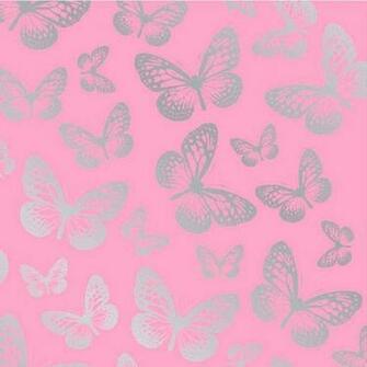 Butterfly Metallic Wallpaper In Pink From I Love Vintage