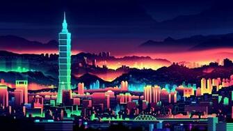 Neon City HD Wallpaper