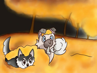Rockruff And Akk By Drpepperperson